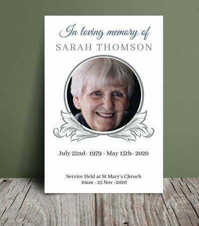 Simple editable funeral order of service (015) - Free Funeral Order of Service Template