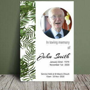 Funeral leaflets