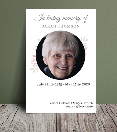 Modern funeral order of service template 028 - Free Funeral Order of Service Template