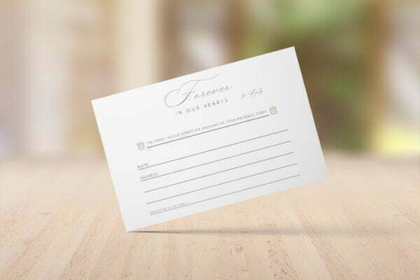 Funeral Attendance Cards
