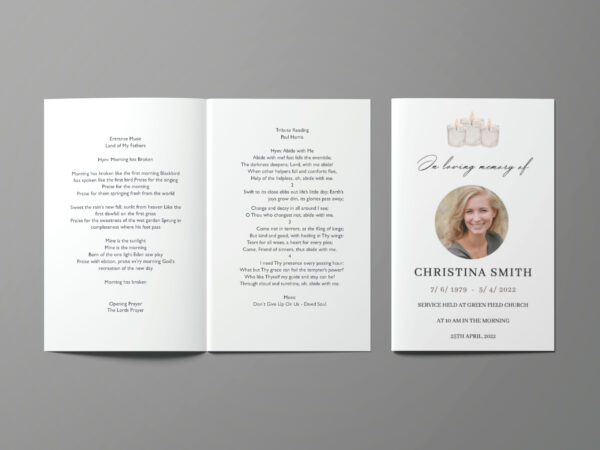 Funeral booklet example