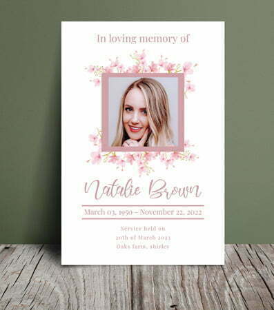 Blossom funeral order of service 042 - Free Funeral Order of Service Template