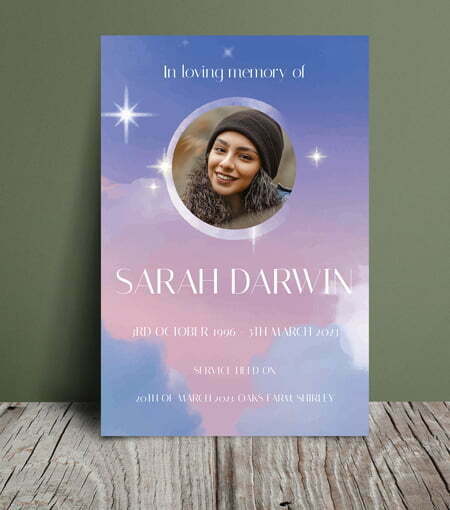 Creating personalized funeral stationery from scratch