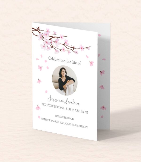 Cherry blossom funeral order of service 049 - Template Design - Image 7