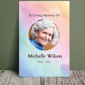 Rainbow colours funeral order of service (001) - Template Design