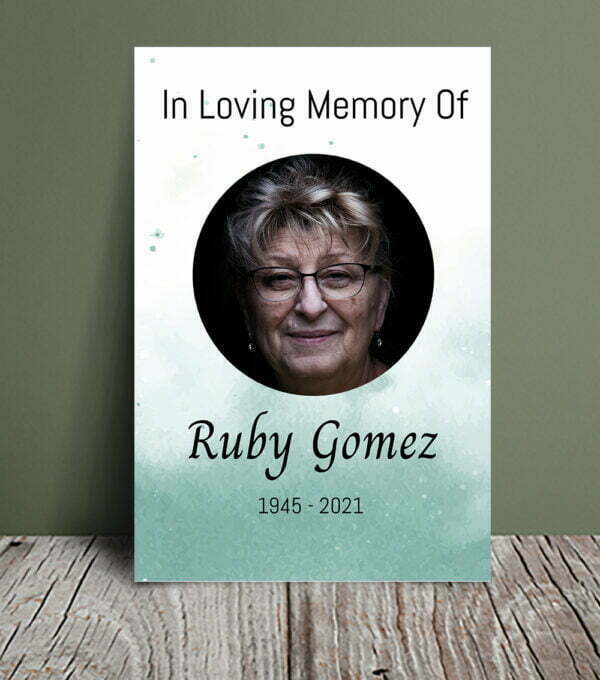 Aqua funeral order of service (002) - Template Design
