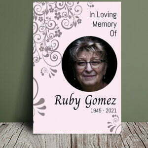 Funeral order of service with swirls (003) - Template Design