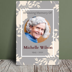 Floral shadow order of service (004) - Template Design