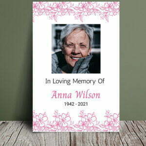 Editable floral order of service (005) - Template Design