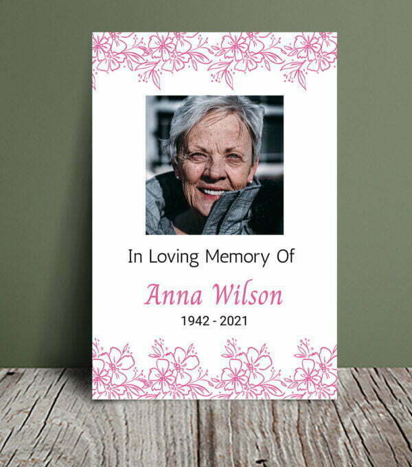 Editable floral order of service (005) - Template Design