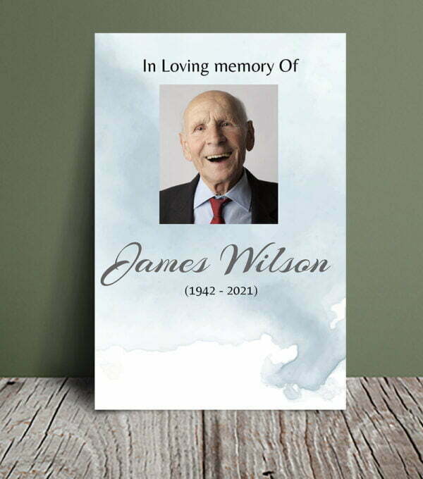 Water colour splash order of service (007) - Template Design