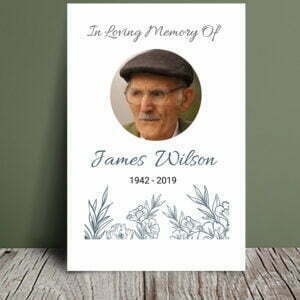 Simple floral outline order of service (013) - Template Design