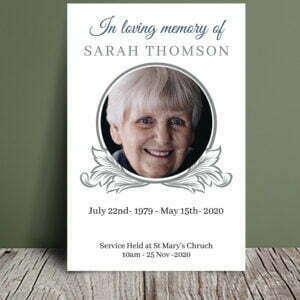 Simple editable funeral order of service (015) - Template Design