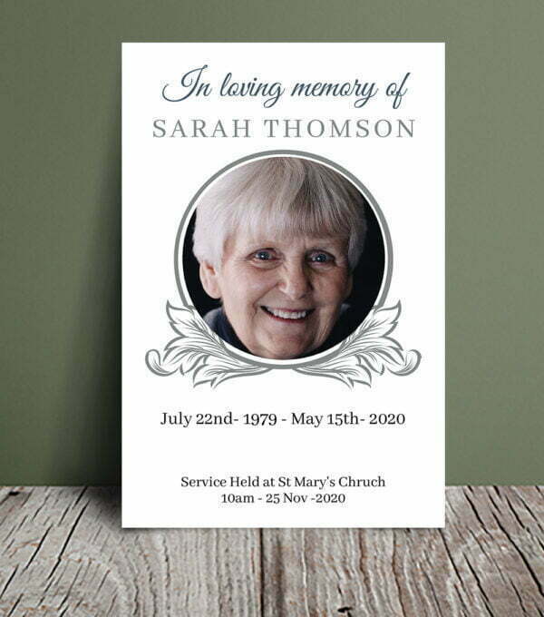 Simple editable funeral order of service (015) - Template Design