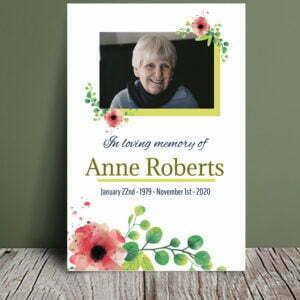 Floral funeral order of service (018) - Template Design