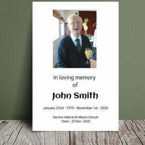 Minimalist Funeral Program Template 022 - Template Design