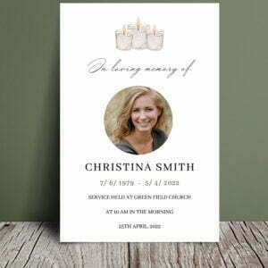 Candle Funeral program templates (032) - Template Design