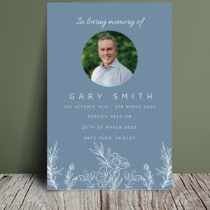 Blue Funeral Program Template 035 - Template Design