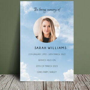 Blue sky funeral order of service 036 - Template Design