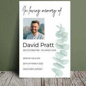 Eucalyptus funeral order of service 043 - Template Design