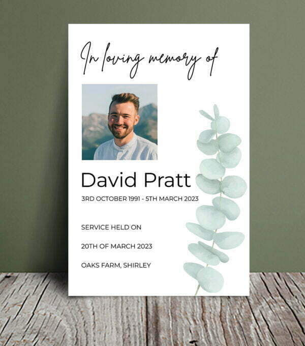 Eucalyptus funeral order of service 043 - Template Design