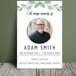 Olive branch order of service for funeral 046 - Template Design