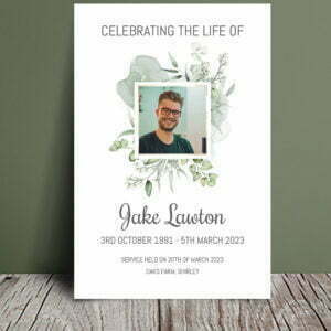 Soothing colour funeral order of service 047 - Template Design