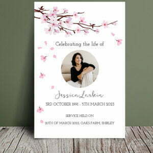 Cherry blossom funeral order of service 049 - Template Design
