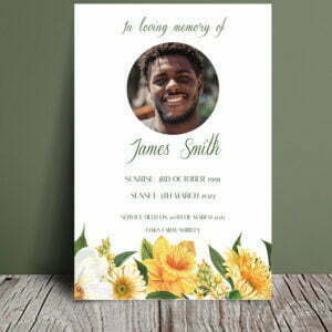 Sunflower funeral order of service 050 - Template Design