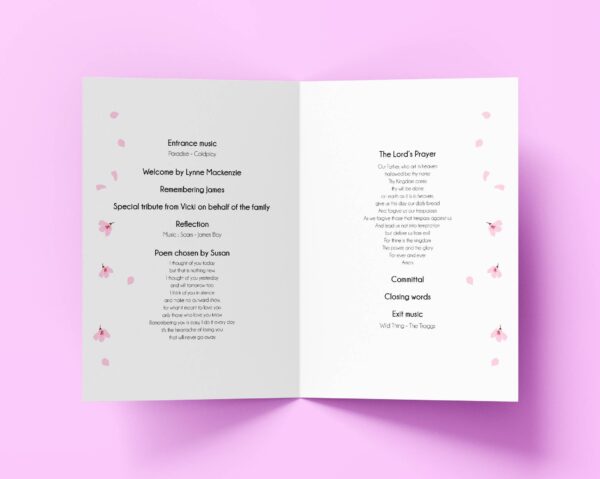 Cherry blossom funeral order of service 049
