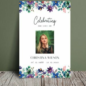 Colourful floral celebration of life (057) - Template Design