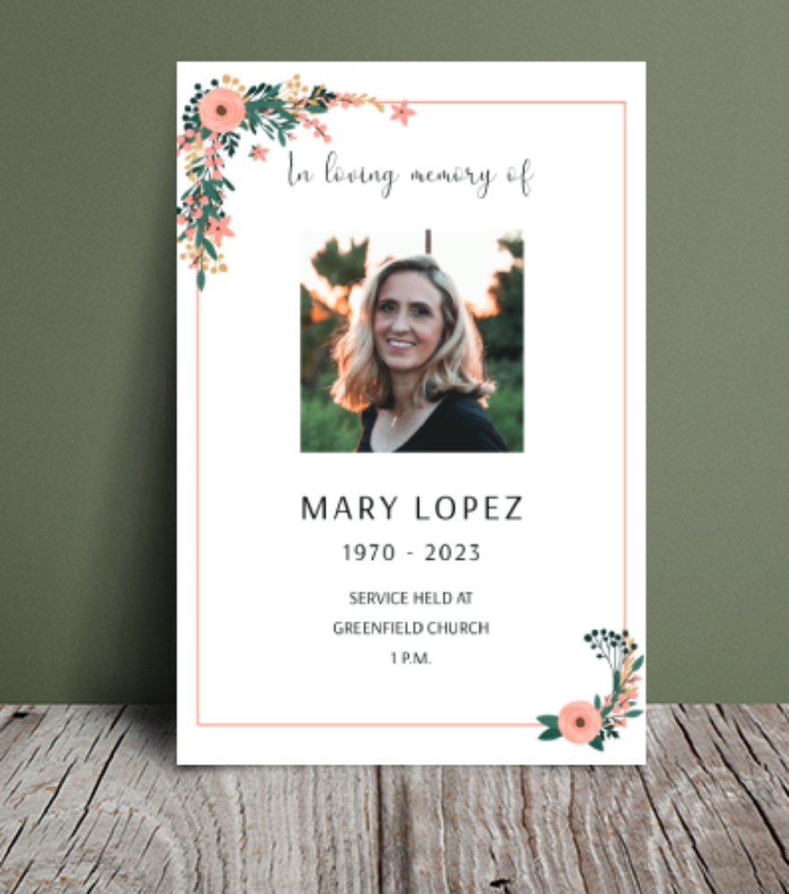Why choose bright and colourful funeral order of service template?