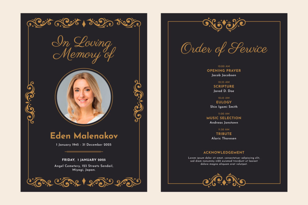 Funeral order of service