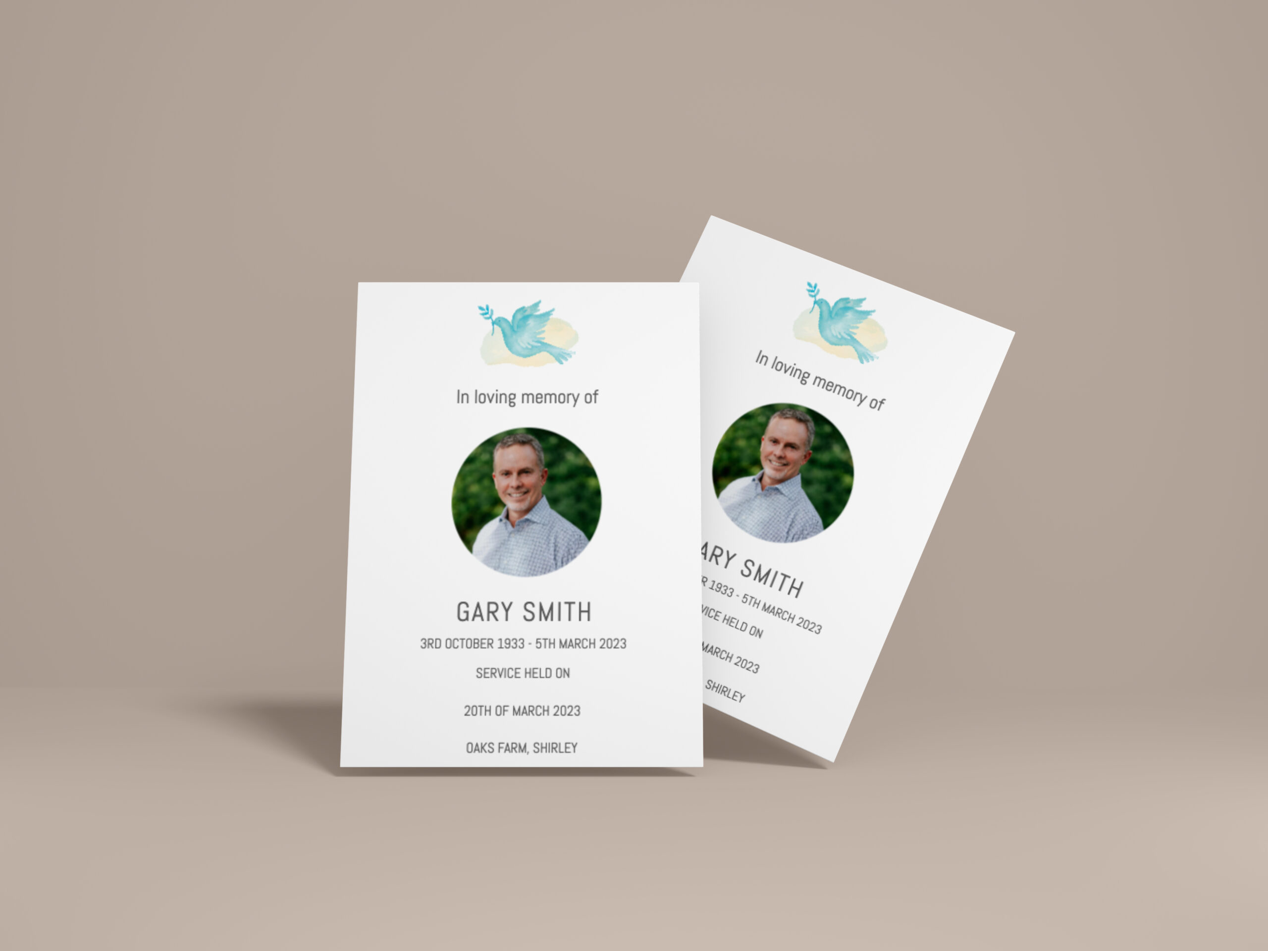 Peaceful funeral order of service designs, 2025