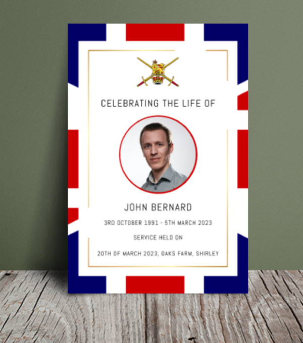 Military funeral order of service 095 - Template Design