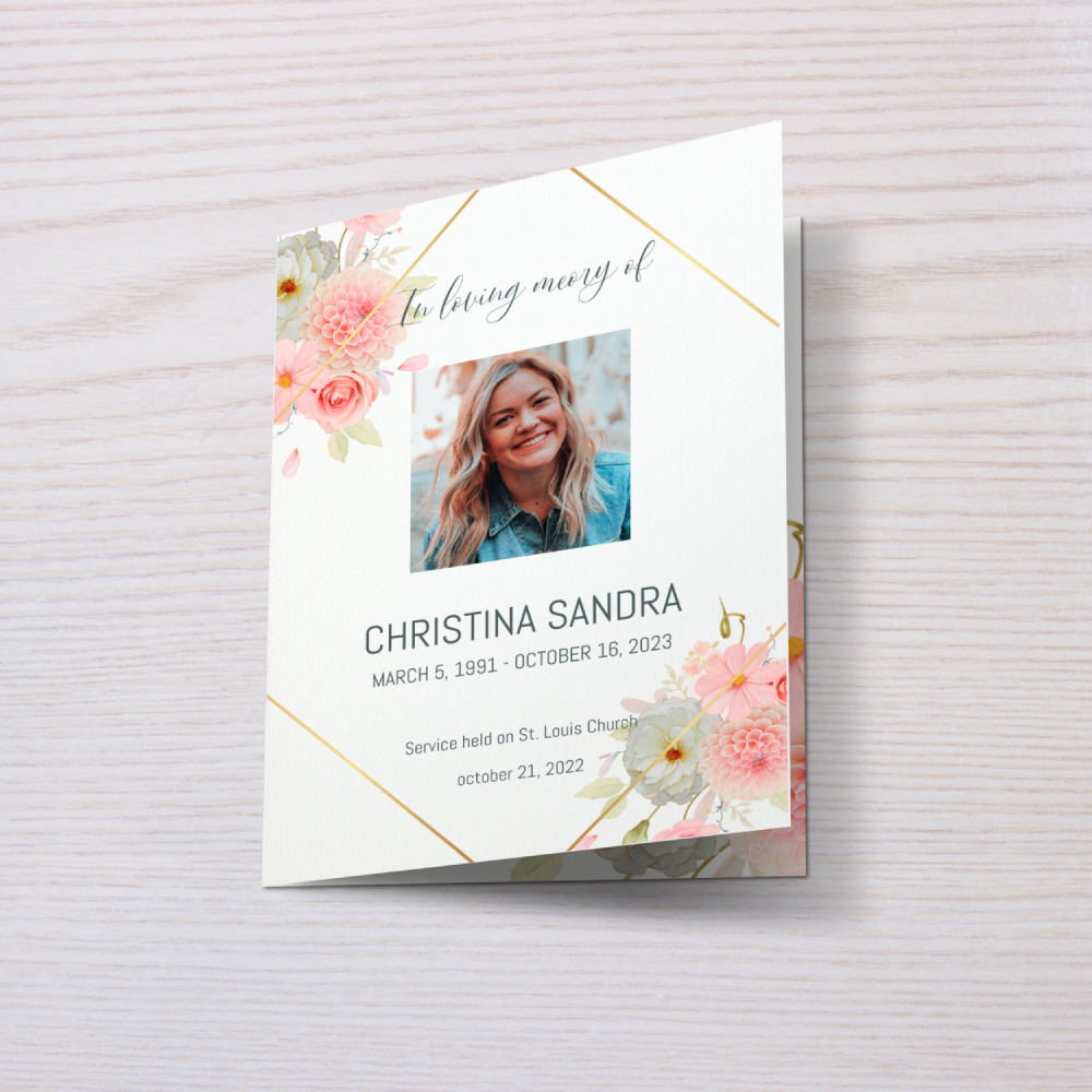 Customizing the Beautiful Floral Funeral Order of Service Templates 2024