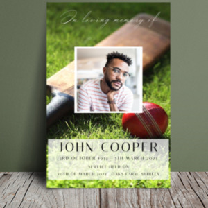 Cricket funeral order of service 098 - Template Design