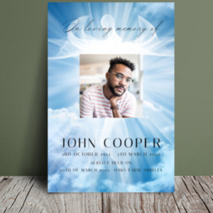 Heavenly funeral order of service 100 - Template Design