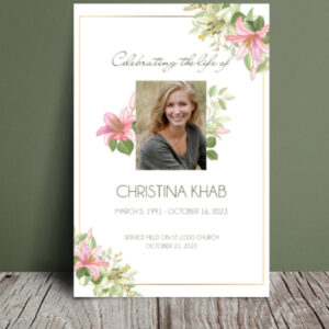 Funeral order of service template