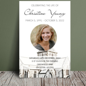 Church Illustration funeral order of service 101 - Template Design