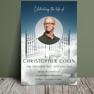 Gates of heaven funeral order of service 105 - Template Design
