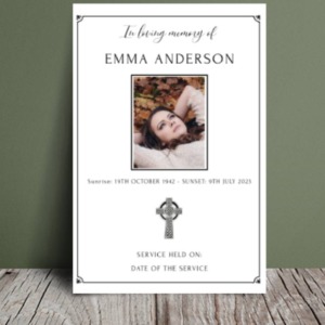Vintage funeral order of service 107 - Template Design