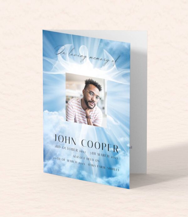 Heavenly funeral order of service 100 - Template Design - Image 7