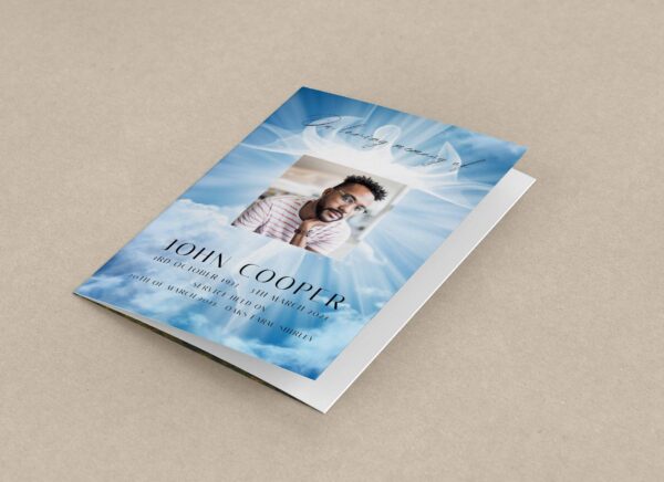 Heavenly funeral order of service 100 - Template Design - Image 2