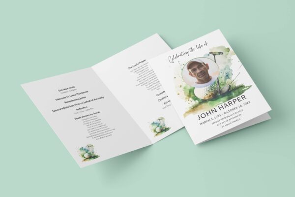 Golf funeral order of service 097 - Template Design - Image 5