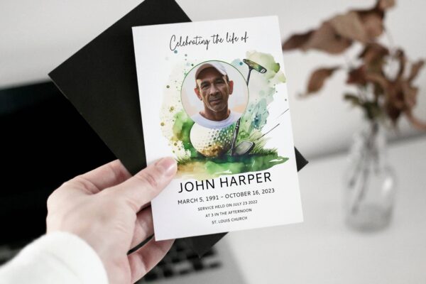Golf funeral order of service 097 - Template Design - Image 4