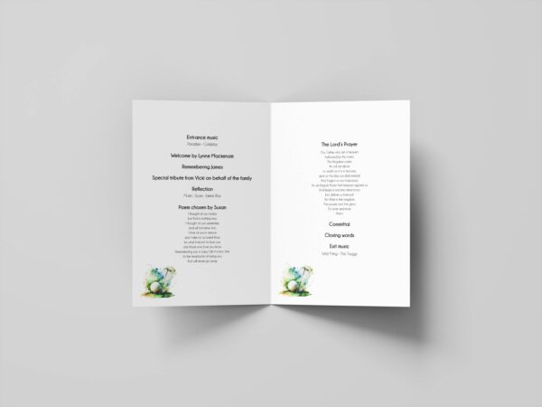 Golf funeral order of service 097 - Template Design - Image 6