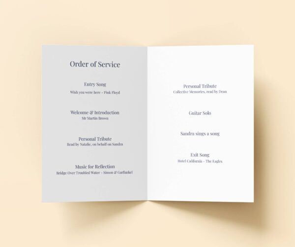 Heavenly funeral order of service 100 - Template Design - Image 6