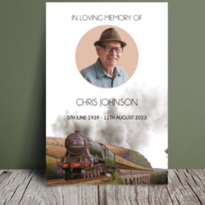 Flying Scotsman train funeral order of service 110 - Template Design
