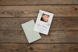Funeral memorial card